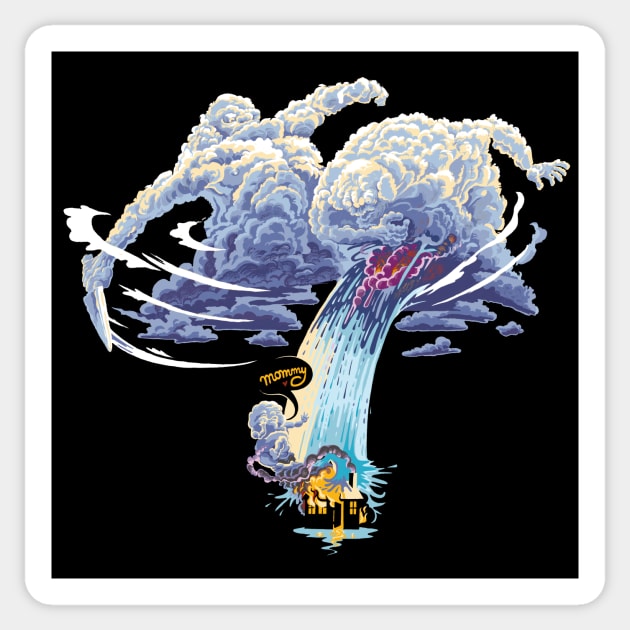 Birth of a Cloud Sticker by Fong